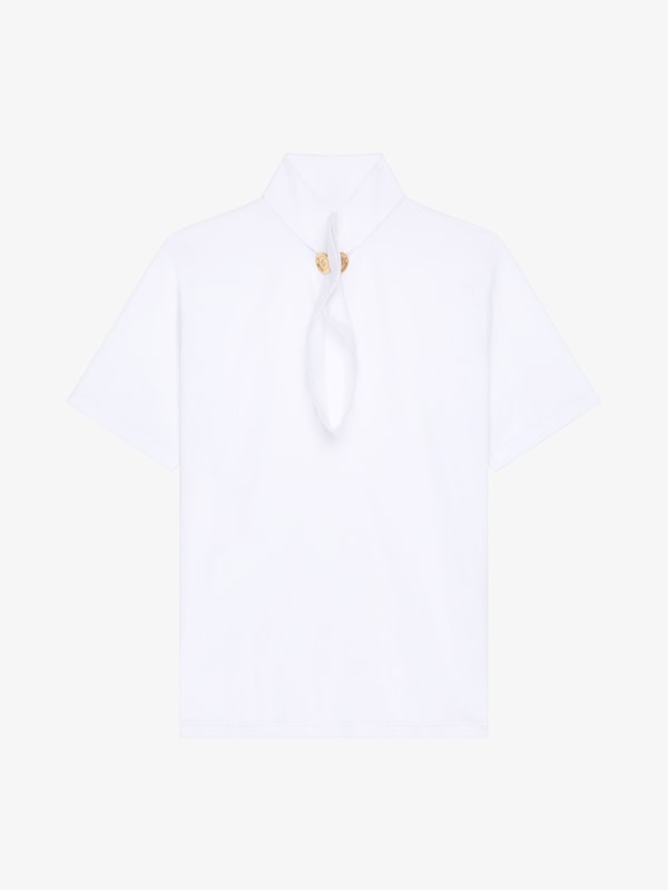 Givenchy T-shirt in cotton with buttoned collar Ofertas de temporada