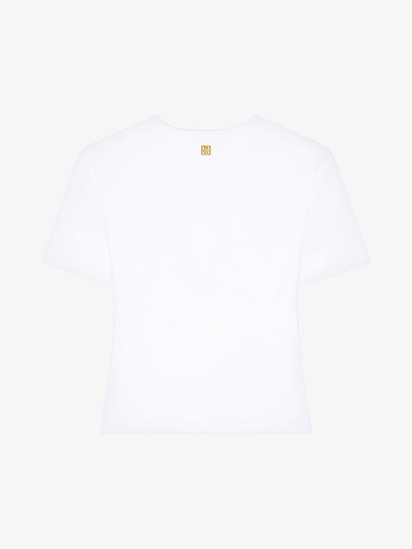 Givenchy Slim fit t-shirt in cotton with laces and 4G detail Ofertas especiales