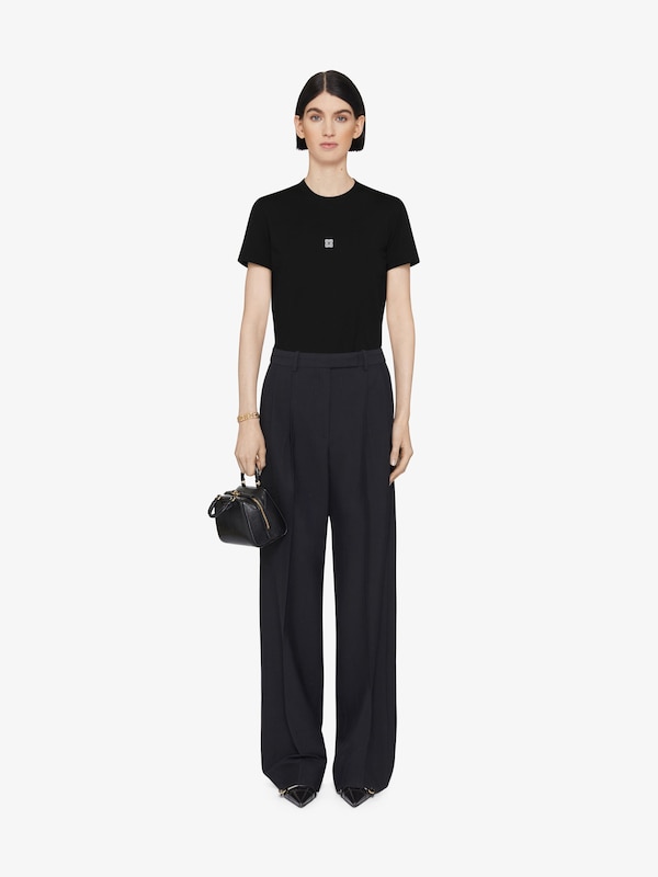 Givenchy Slim fit t-shirt in cotton with 4G detail Rebajas de fin de temporada