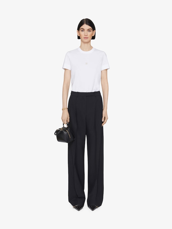 Givenchy Slim fit t-shirt in cotton with 4G detail Precio ultrabajo