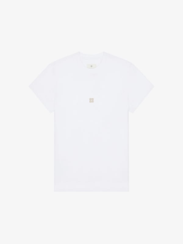 Givenchy Slim fit t-shirt in cotton with 4G detail Precio ultrabajo