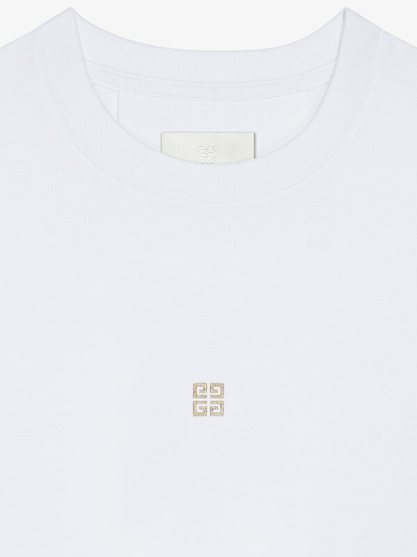 Givenchy Slim fit t-shirt in cotton with 4G detail Precio ultrabajo