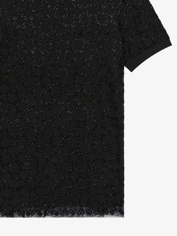Givenchy Double-layered slim t-shirt in cotton and tulle Outlet