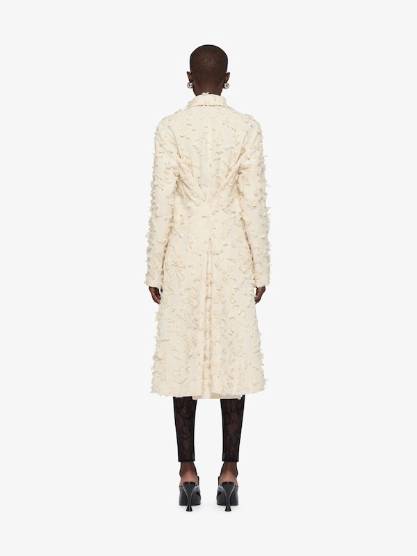 Givenchy Coat in floral cut thread fabric with pleated back Rebajas baratas