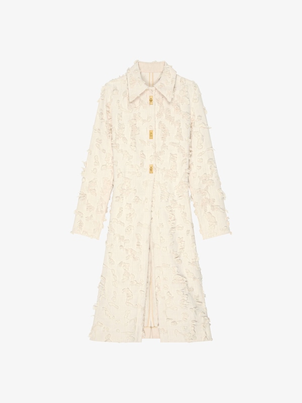 Givenchy Coat in floral cut thread fabric with pleated back Rebajas baratas