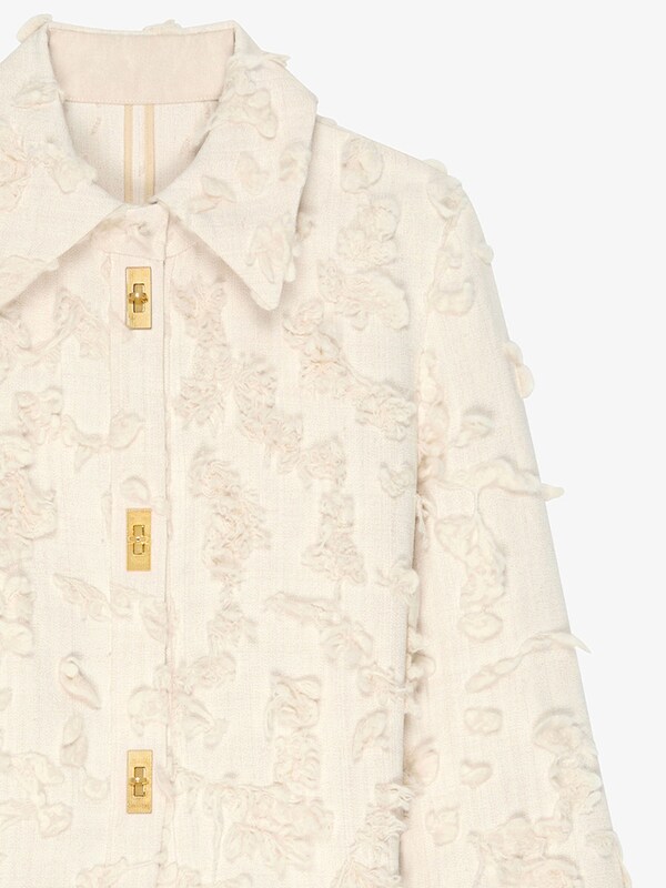 Givenchy Coat in floral cut thread fabric with pleated back Rebajas baratas