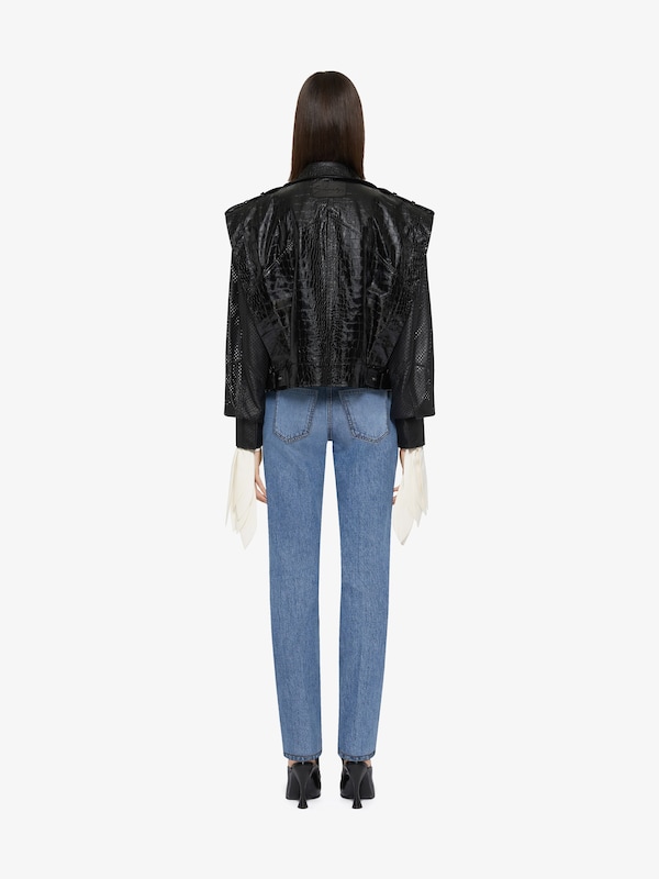 Givenchy Bi-material biker jacket in leather Ventas relámpago