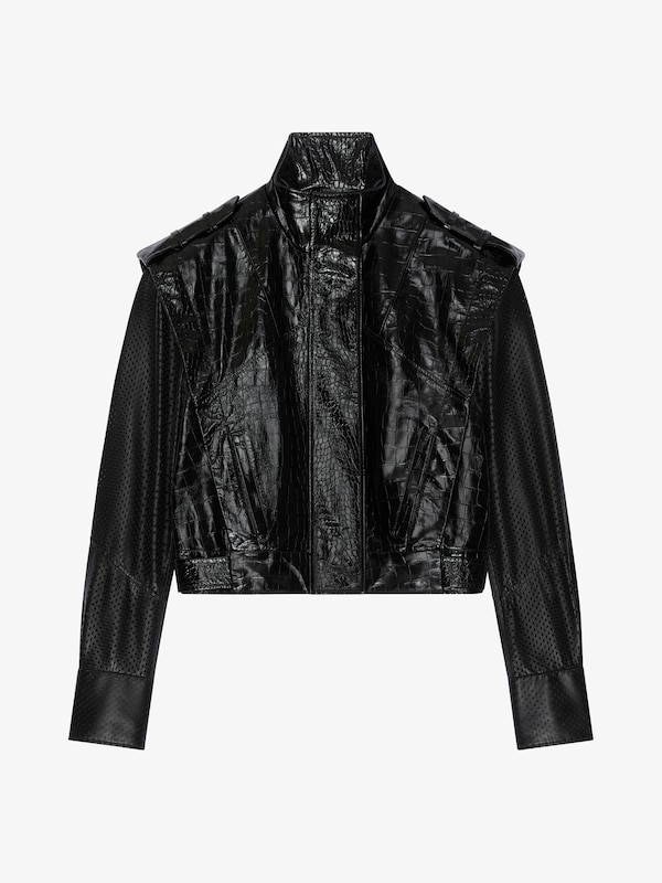 Givenchy Bi-material biker jacket in leather Ventas relámpago