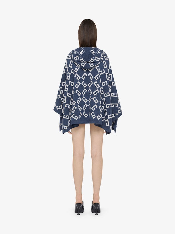 Givenchy Poncho in monogram 72 jacquard with laces Tienda