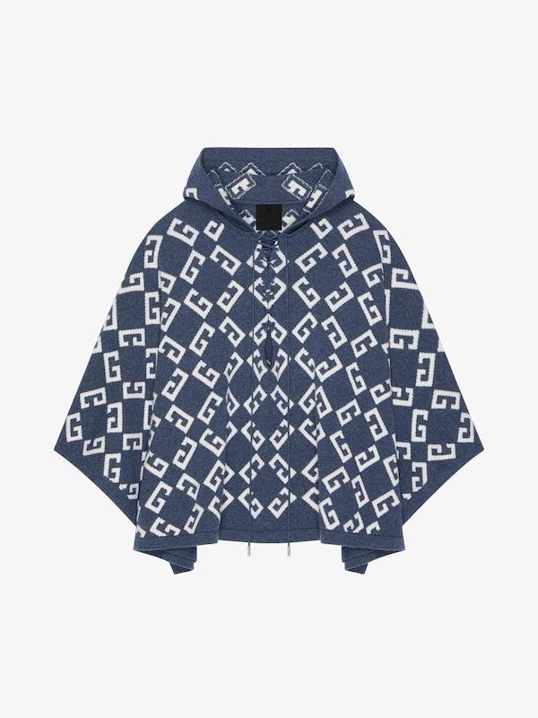 Givenchy Poncho in monogram 72 jacquard with laces Tienda