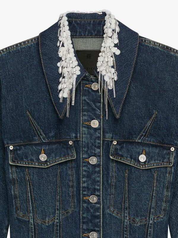Givenchy Jacket in denim with crystals and pearls Liquidación