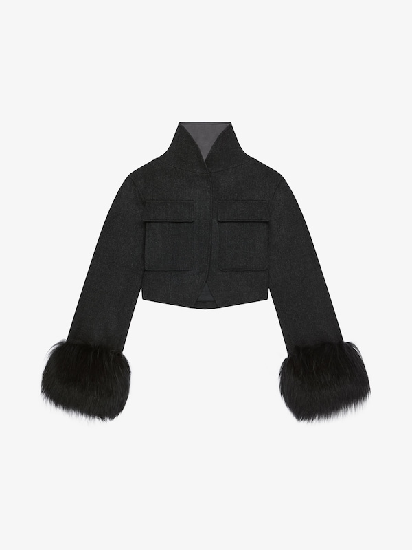 Givenchy Slim fit jacket in wool and fur Envío gratis