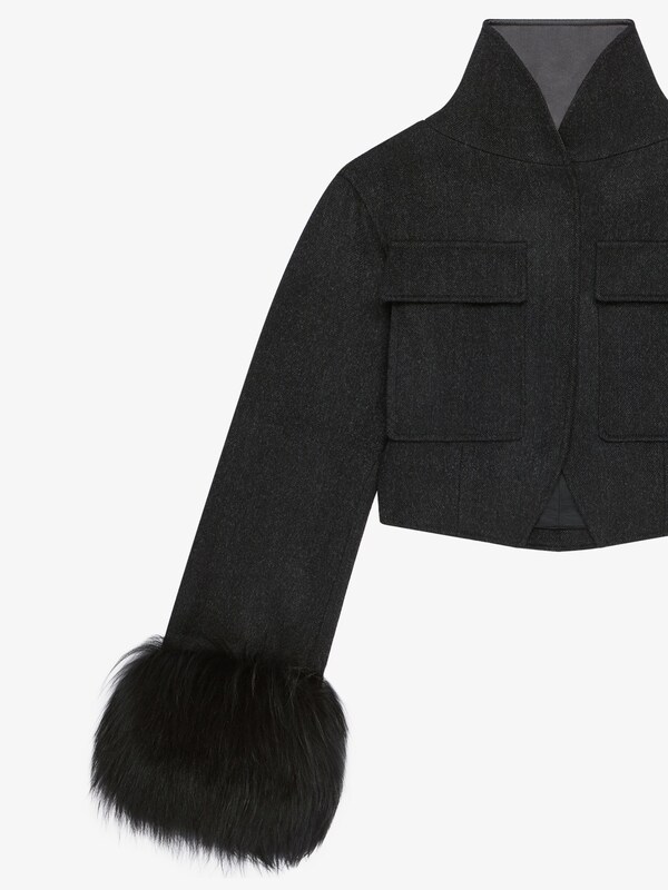 Givenchy Slim fit jacket in wool and fur Envío gratis