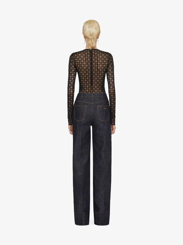 Givenchy Bodysuit in shiny monogram 72 tulle Promoción por tiempo limitado