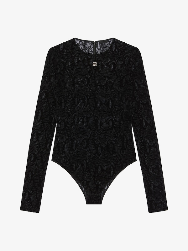 Givenchy Bodysuit in python print tulle with 4G detail Solo hoy