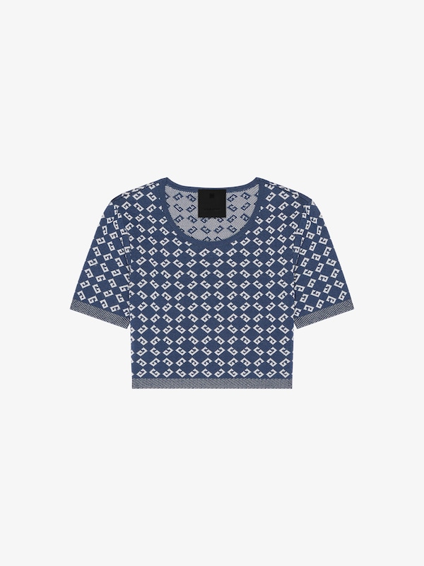 Givenchy Cropped sweater in monogram 72 jacquard Oferta especial de fábrica