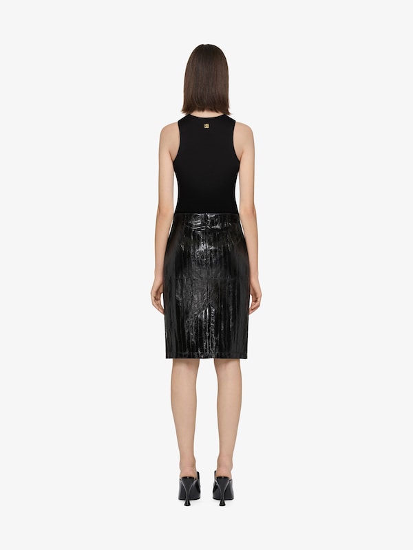 Givenchy Slim fit tank top in cotton with laces and 4G detail Superdescuento