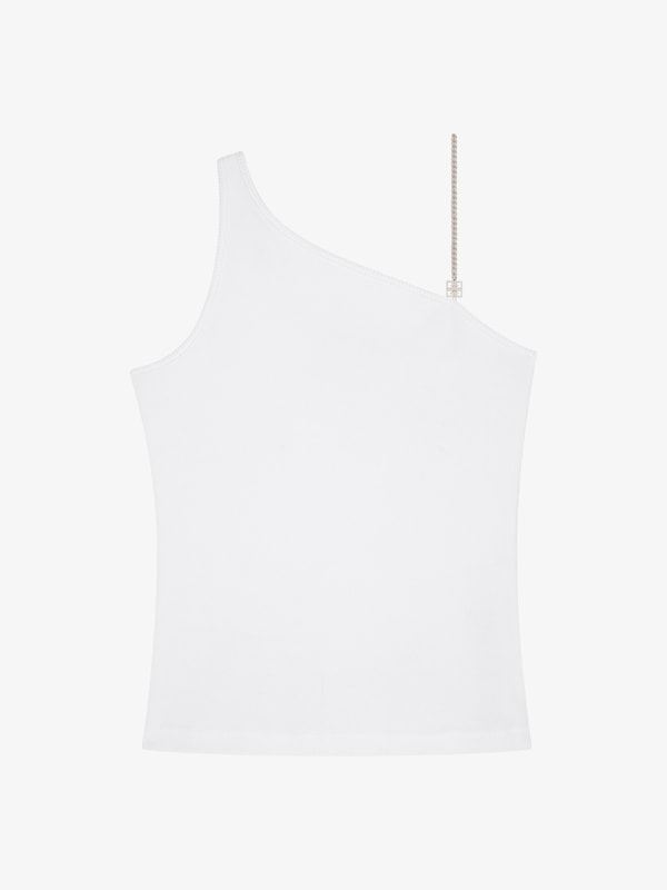 Givenchy Asymmetric top in cotton with chain detail Liquidación