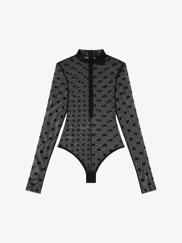 Givenchy Bodysuit in 4G tulle Tienda de fábrica