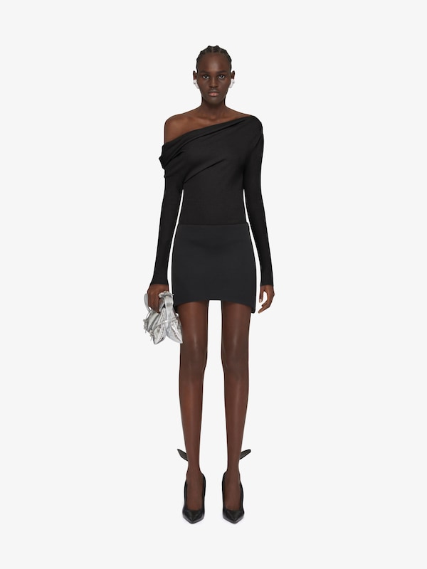 Givenchy Asymmetric draped top in jersey Precios de Black Friday