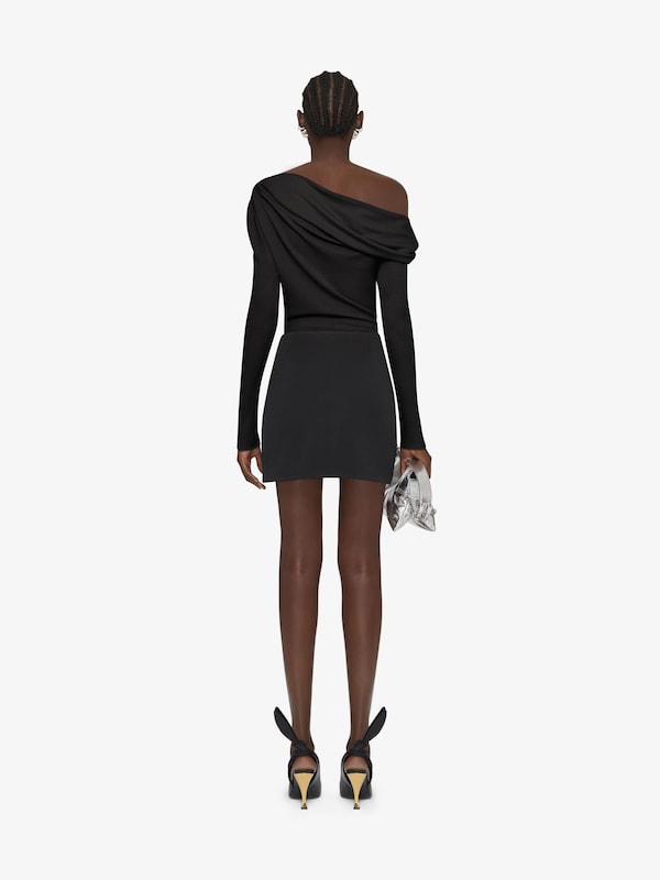 Givenchy Asymmetric draped top in jersey Precios de Black Friday