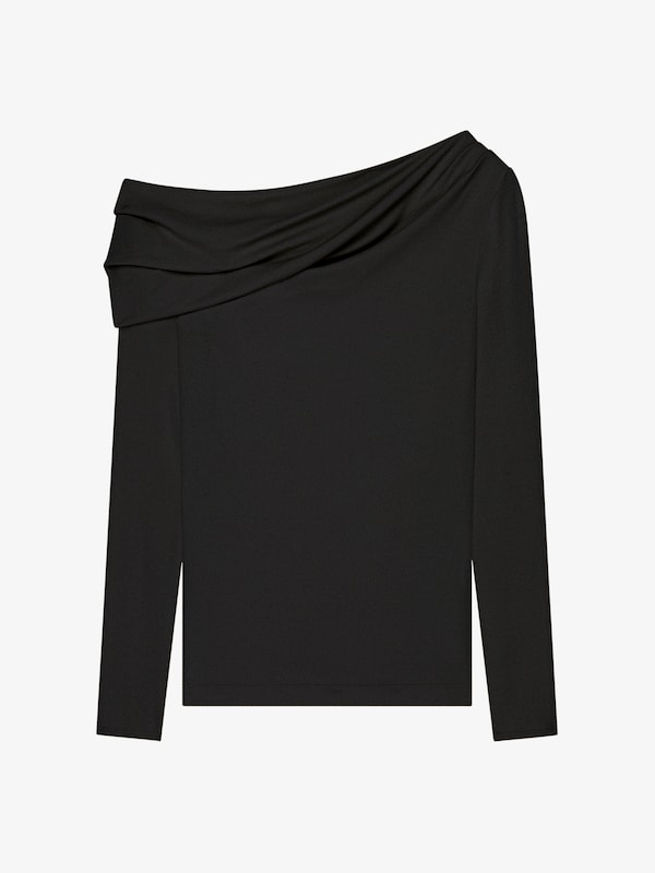 Givenchy Asymmetric draped top in jersey Precios de Black Friday