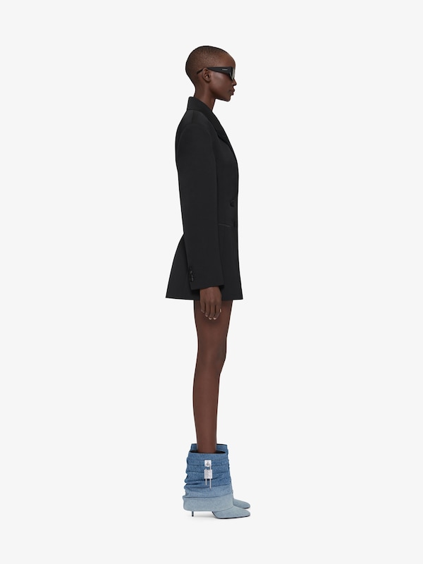 Givenchy Shark Lock Stiletto ankle boots in gradient denim Última moda