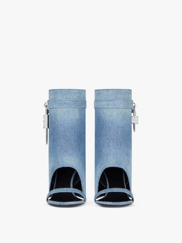 Givenchy Shark Lock sandals in gradient denim Descuento por venta flash