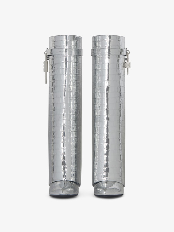 Givenchy Shark Lock boots in crocodile effect leather Devoluciones gratuitas