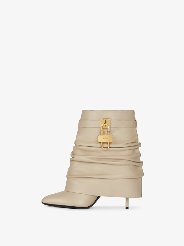 Givenchy Shark Lock Stiletto ankle boots in nappa leather Rebajas