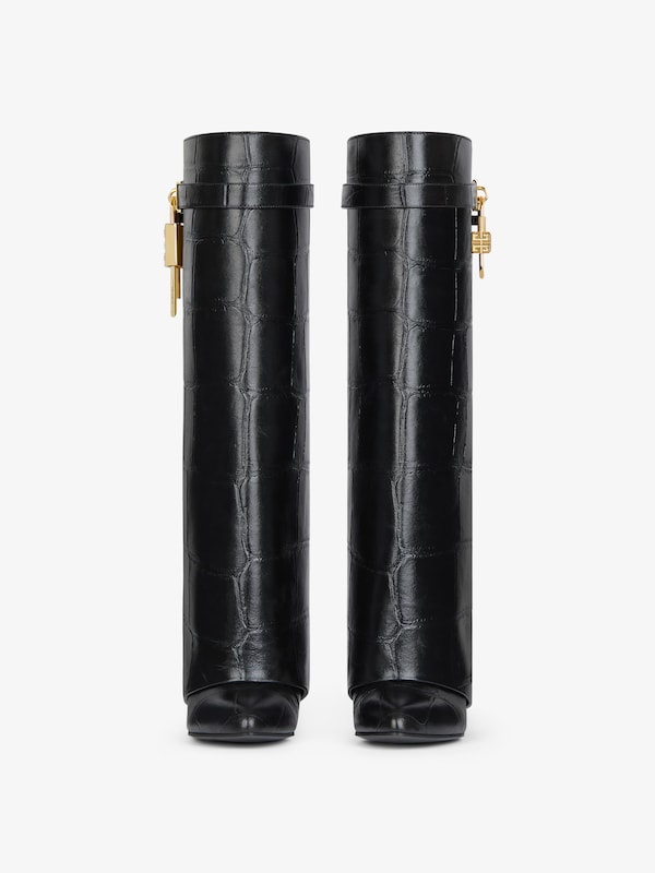 Givenchy Shark Lock boots in crocodile effect leather Gran oferta