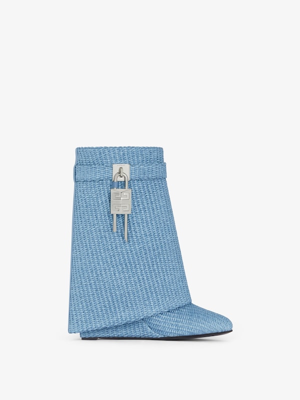 Givenchy Shark Lock ankle boots in raffia