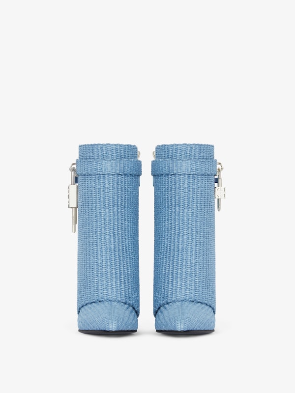 Givenchy Shark Lock ankle boots in raffia Descuento