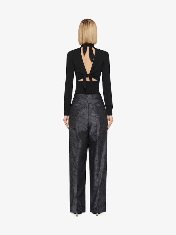 Givenchy Oversized tailored pants in cat jacquard Solo hoy