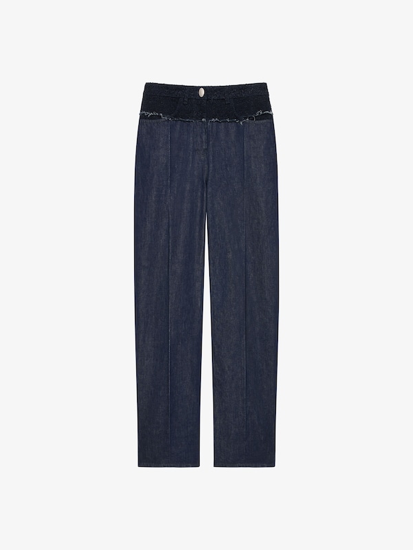 Givenchy Oversized jeans in mixed denim Oferta especial de fábrica