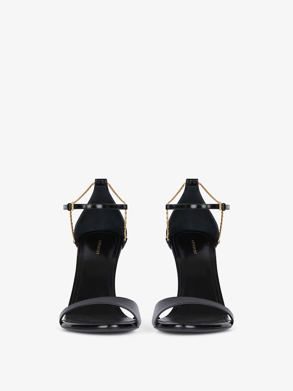Givenchy 4G Liquid heeled sandals in leather Ahorra y exporta