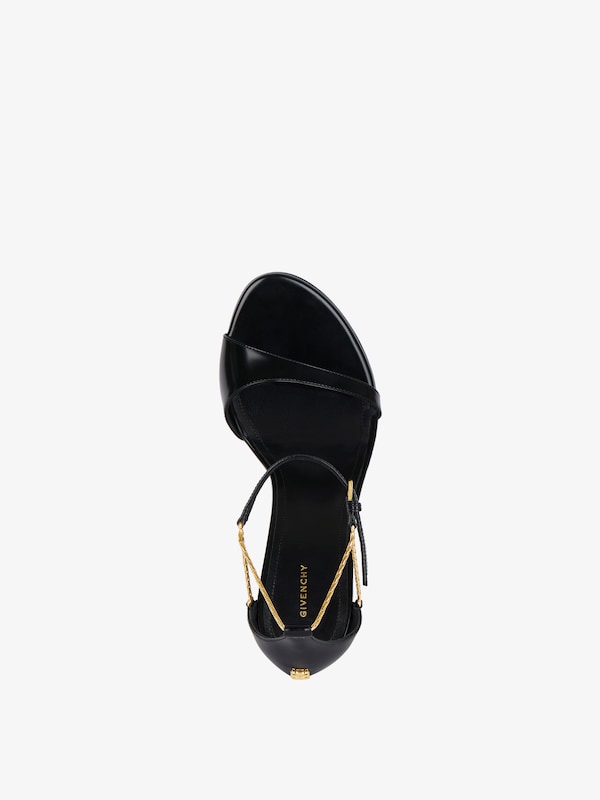 Givenchy 4G Liquid heeled sandals in leather Ahorra y exporta