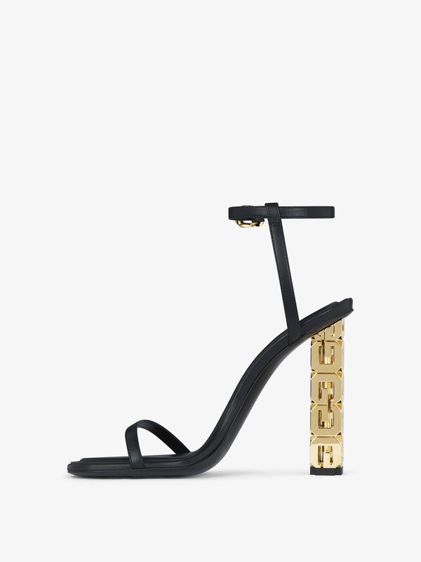 Givenchy G Cube heeled sandals in leather Precios de Black Friday