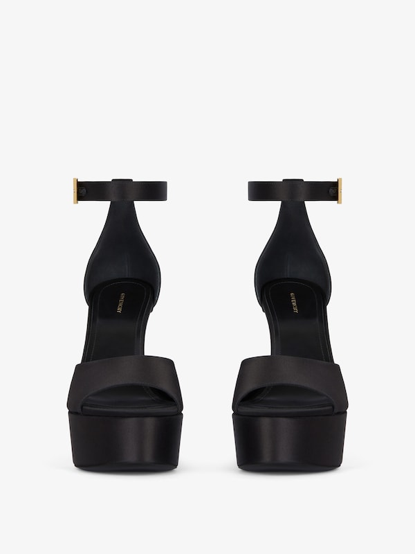 Givenchy 4G Liquid platform sandals in satin En oferta