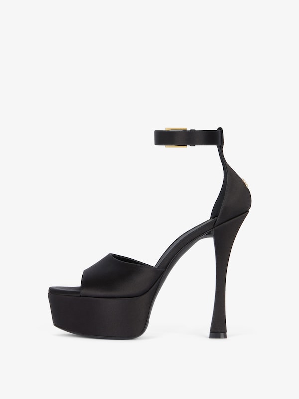 Givenchy 4G Liquid platform sandals in satin En oferta