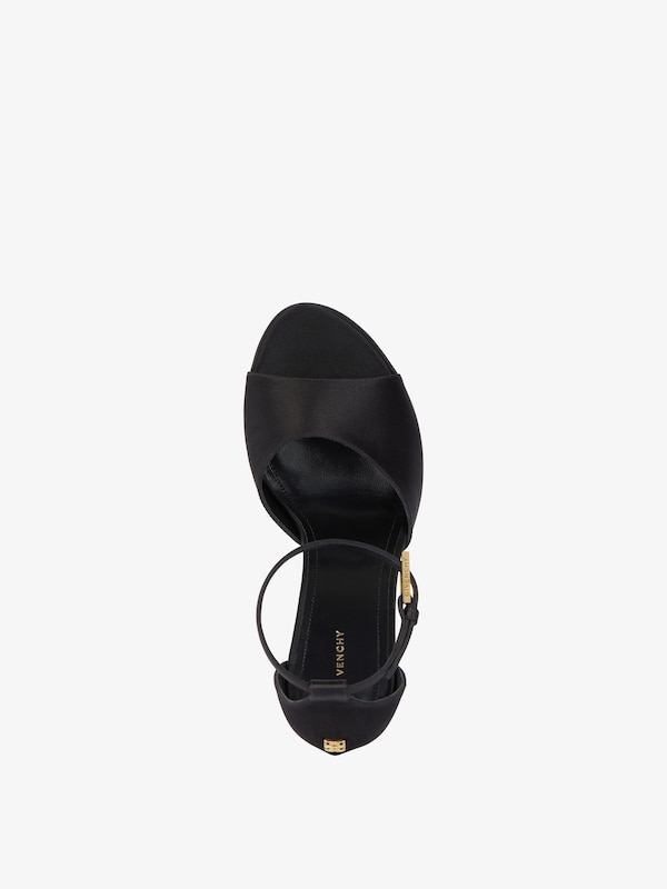 Givenchy 4G Liquid platform sandals in satin En oferta