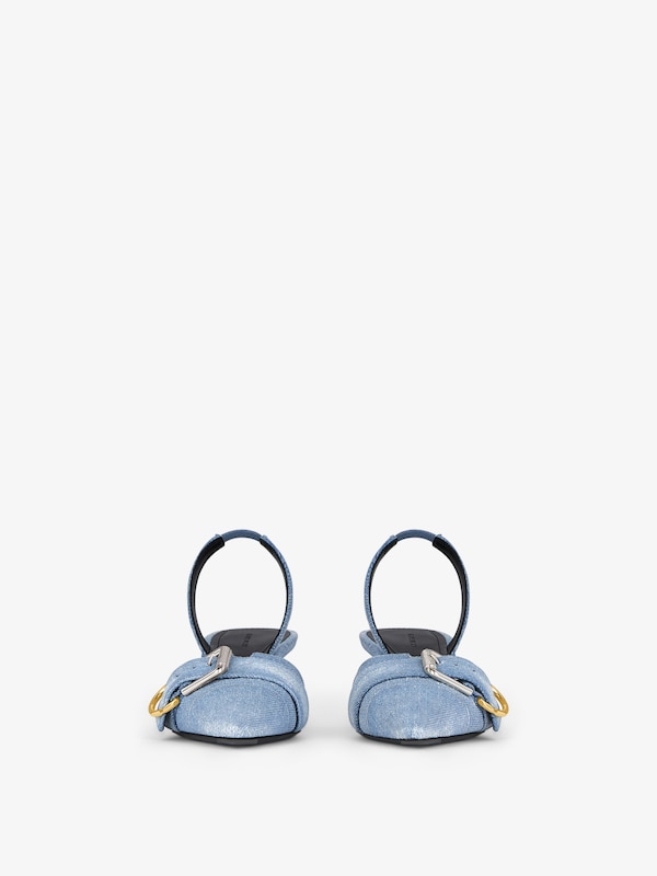 Givenchy Voyou escarpins slingbacks in washed denim Libre de impuestos