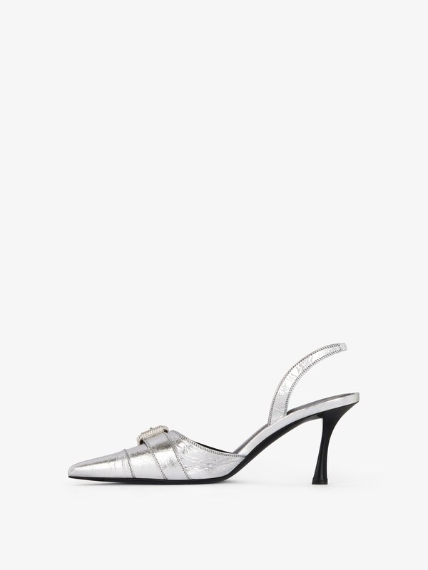 Givenchy Voyou slingbacks in laminated leather Descuentos del mes
