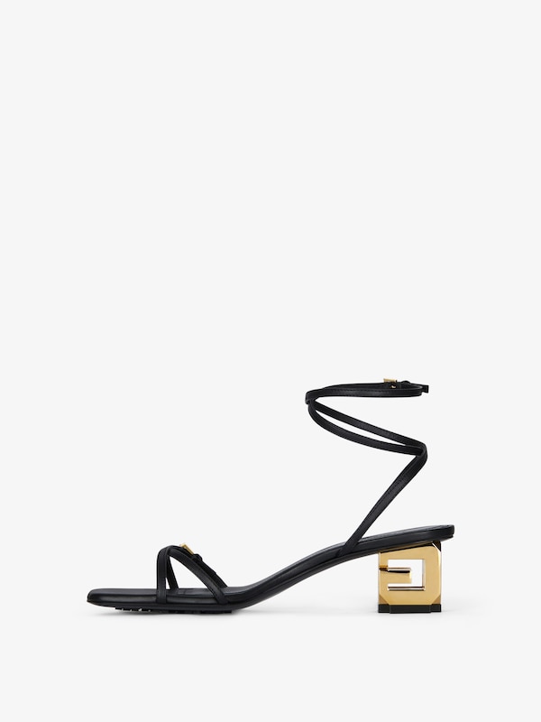 Givenchy G Cube heeled sandals in leather Devoluciones gratuitas