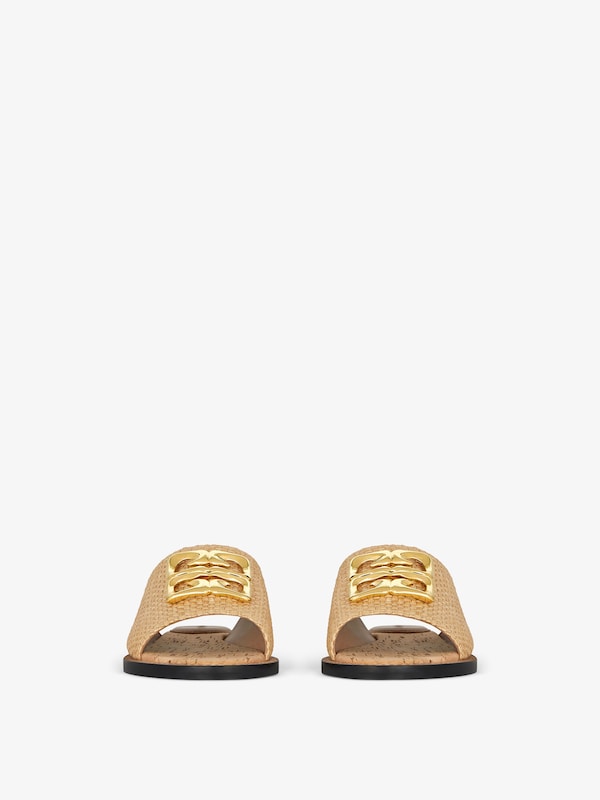 Givenchy 4G Liquid flat mules in raffia Gran oferta