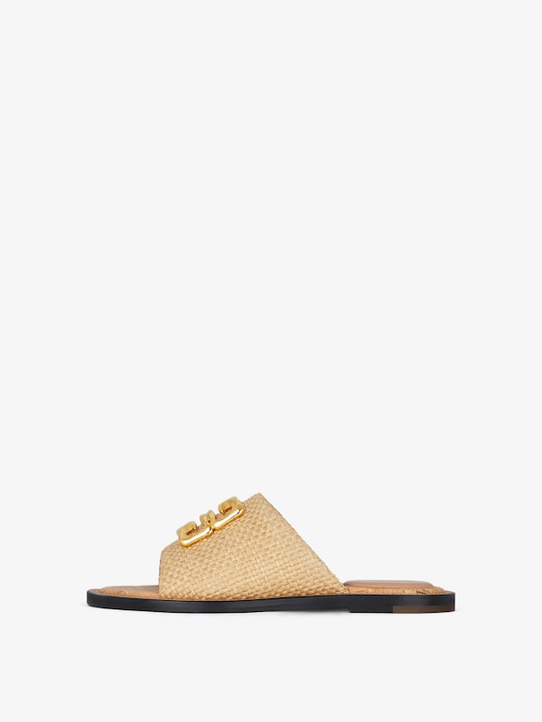 Givenchy 4G Liquid flat mules in raffia Gran oferta