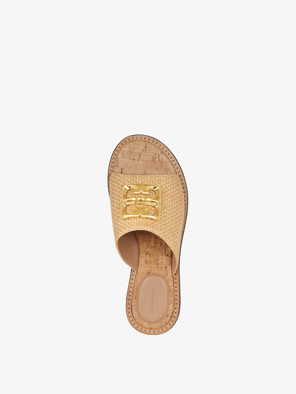 Givenchy 4G Liquid flat mules in raffia Gran oferta