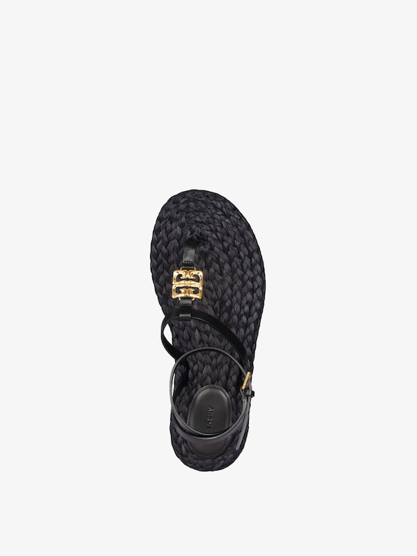 Givenchy 4G Liquid tong sandals in raffia Los más vendidos