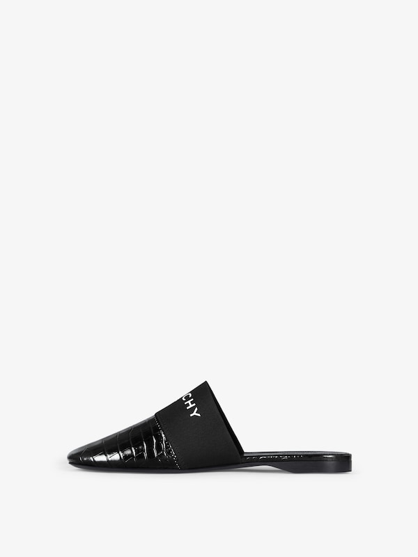 Givenchy Bedford flat mules in crocodile effect leather Ventas relámpago