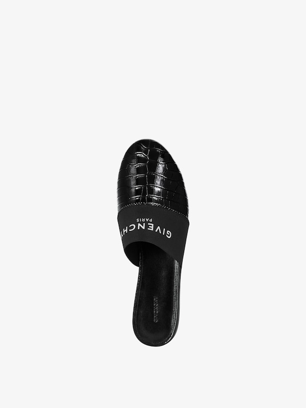 Givenchy Bedford flat mules in crocodile effect leather Ventas relámpago